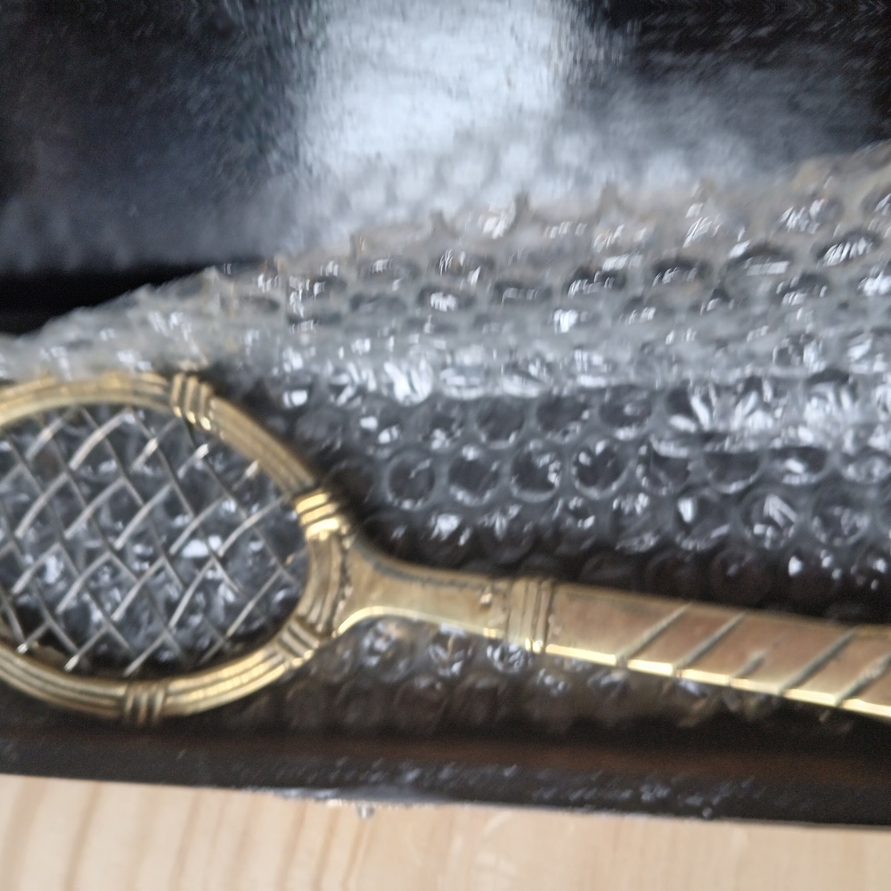 Gold Tennis Racket Decor - Picture 6 of 6